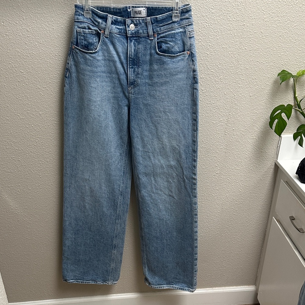 PAIGE Wide Straight Leg Jeans